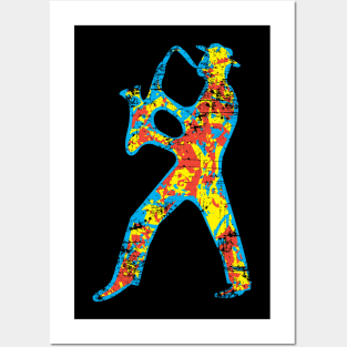 Decorative Saxophone Musician Posters and Art